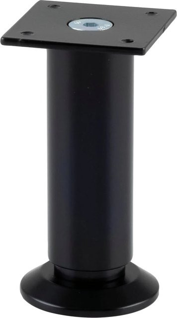 Simausrom Möbelfuß aus Aluminium in Schwarz Matt, Höhenverstellbar, Durchmesser: 3 cm, Länge: 12 cm - Bild 1
