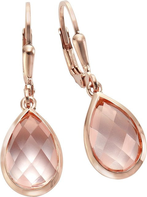 Jamelli Ohrringe 925 Silber, Roségold, Rosenquarz, Damen - Bild 1