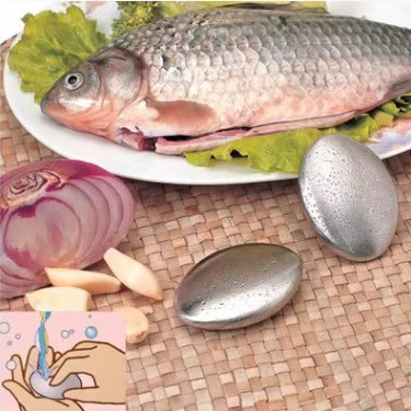 YOCITY Edelstahl-Deodorant-Seife in Silber zur Geruchsbeseitigung von Knoblauch und Fisch für Waschraum und Küche - Bild 3