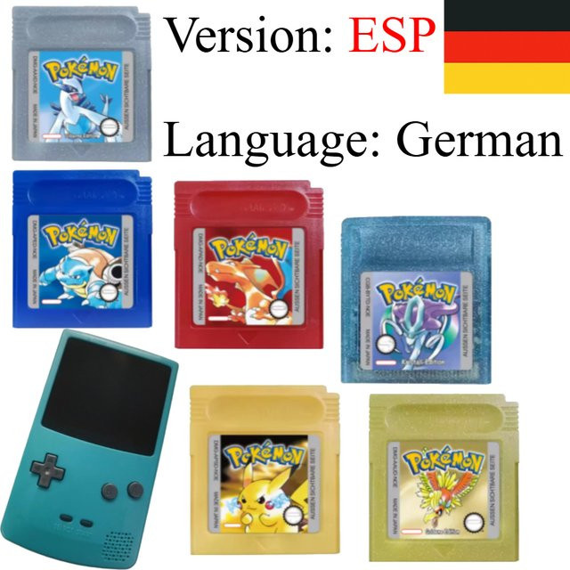 Bandai Pokemon GBC Spielkassette, Video Game, 7-teiliges Set - Bild 1