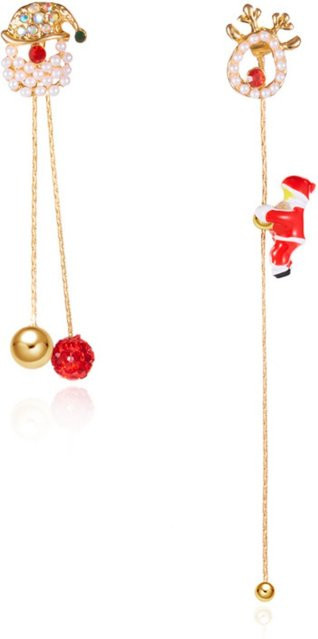 Rinhoo Tropfenohrringe, Messing, Gold, Unisex - Bild 1