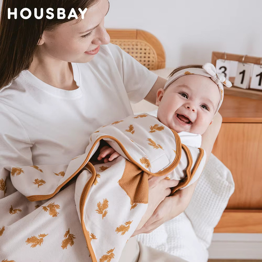 HOUSBAY Baby Kokon Kopfschutz aus 100% Baumwolle für Neugeborene 0-3 Monate, atmungsaktiv und schweißabsorbierend - Bild 3