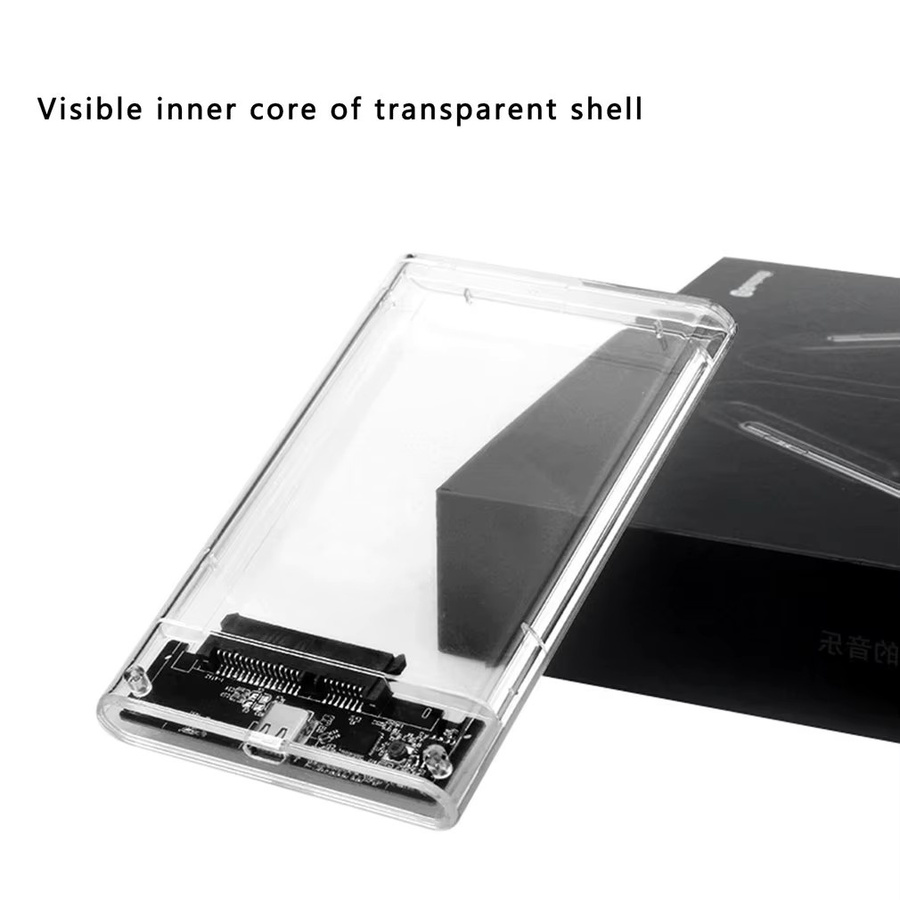 Transparentes externes 2,5 Zoll HDD-Festplattengehäuse mit USB 3.0 Anschluss - Bild 3