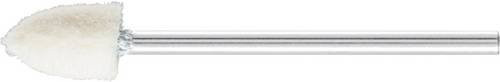PFERD harte Filzpolierstifte Spitzkegelform in Weiß, Durchmesser: 6 mm, Schaft-Durchmesser: 2,35 mm, 10 Stück - Bild 1