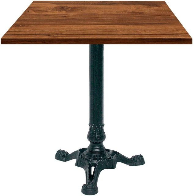 RestooTab Bistrotisch quadratisch in Eiche und Wenge mit schwarzem Metallgestell, B/T/H: 70 x 70 x 75 cm - Bild 1