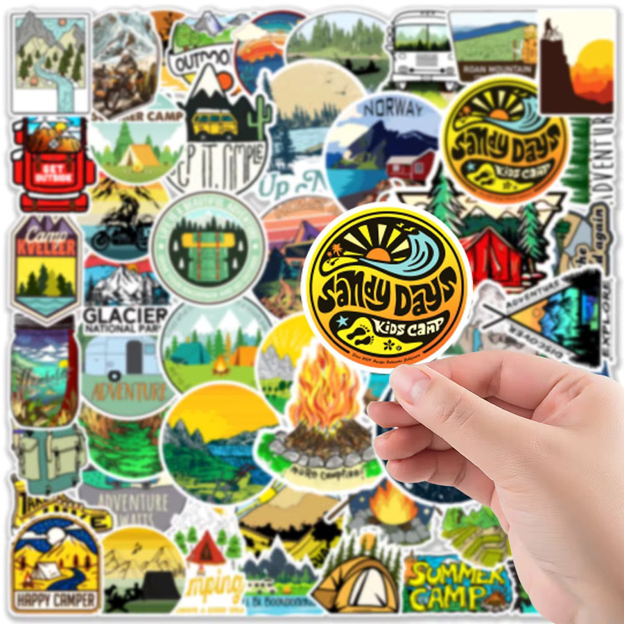 50 Stück Wasserdichte Graffiti Aufkleber für Outdoor, Camping und Landschaft von BulingBulingStickers in Multicolour - Bild 3