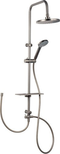 WELLWATER Duschsystem Faella in Silber mit 3 Strahlarten und Industrial-Design - Bild 1