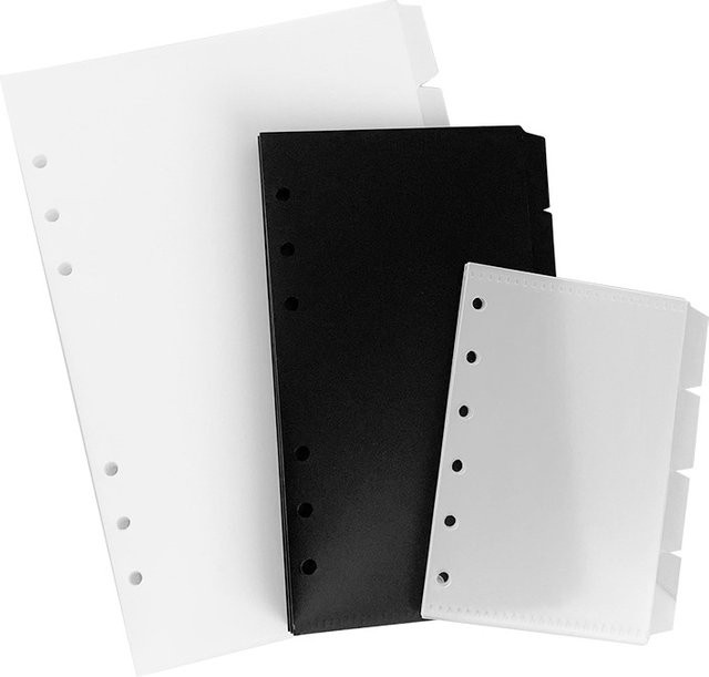 Coliky Taschenteiler für 6-Ring-Notizbücher in A5, A6 und A7 aus wasserfestem PP-Material, transparent - Bild 1