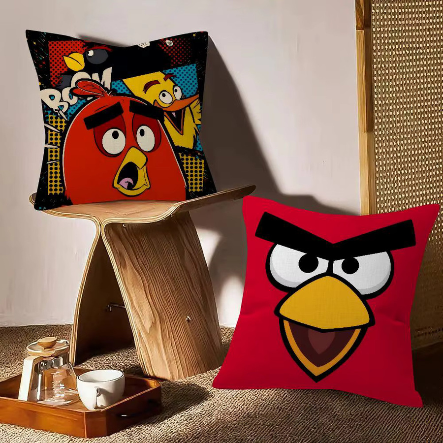 Angry Birds Kissenbezug quadratisch, buntes Motiv für Sofa und Auto - Bild 4