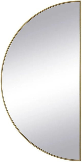 Vente-unique Wandspiegel Gavra halbrund in Gold, Breite: 50 cm, Höhe: 100 cm - Bild 1
