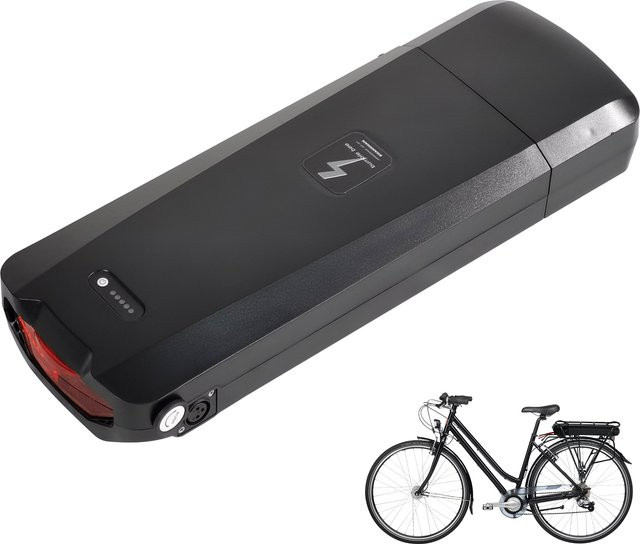 Li-Ionen-Akku für Heckträger in Schwarz, kompatibel mit 21700 und 18650 Zellen, verfügbar in 48 V 27 Ah, 52 V oder 60 V 20 Ah, ohne Rack, passend für Motoren mit 500 W bis 1500 W - Bild 1