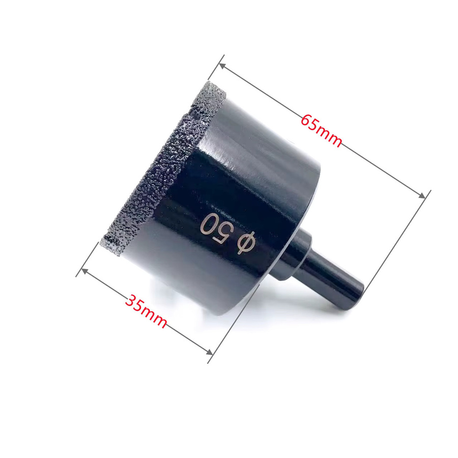 RSMXYO Diamant Lochsäge Set für Glas, Fliesen und Marmor, 6-60mm, Schwarz - Bild 2
