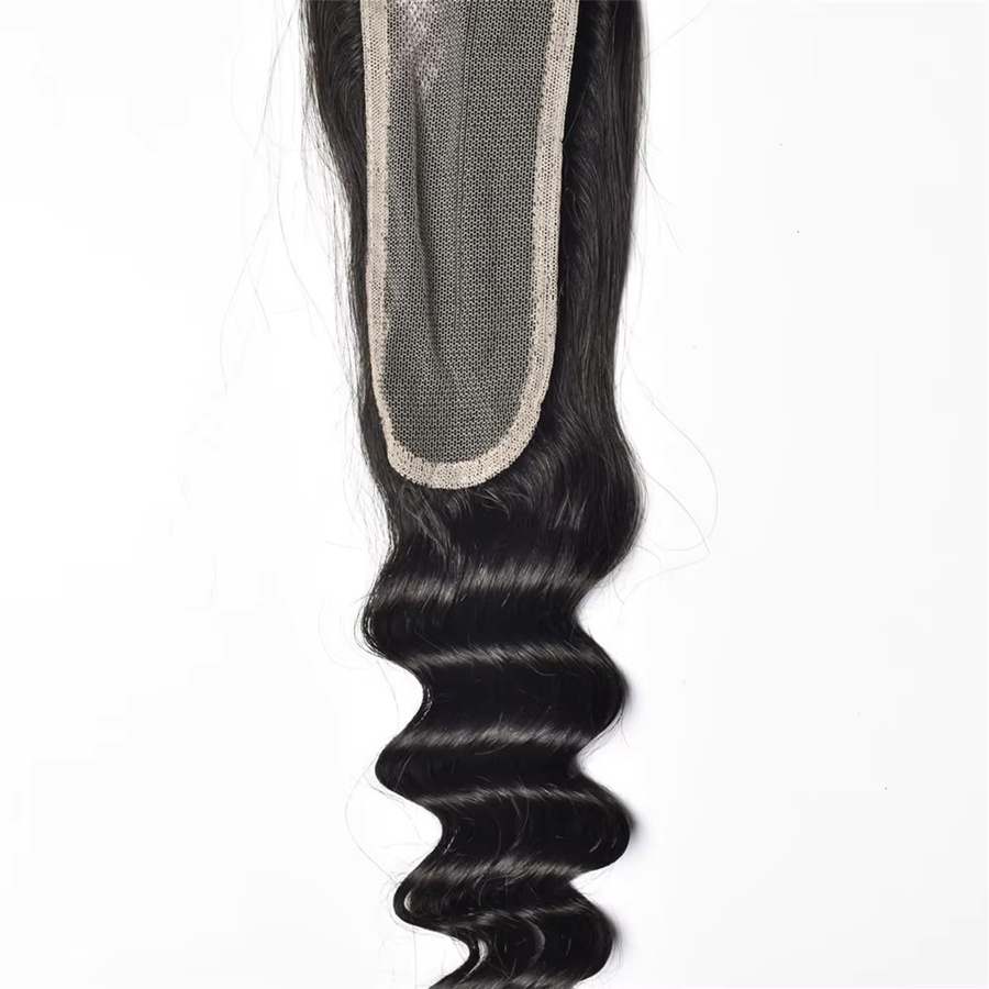 SHES BEAUTY Remy Haar Mittelteil, 2x6 Tiefe Welle Spitze, Damen - Bild 4