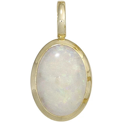Colfem Anhänger oval, 585 Gelbgold, Opal, Unisex - Bild 1