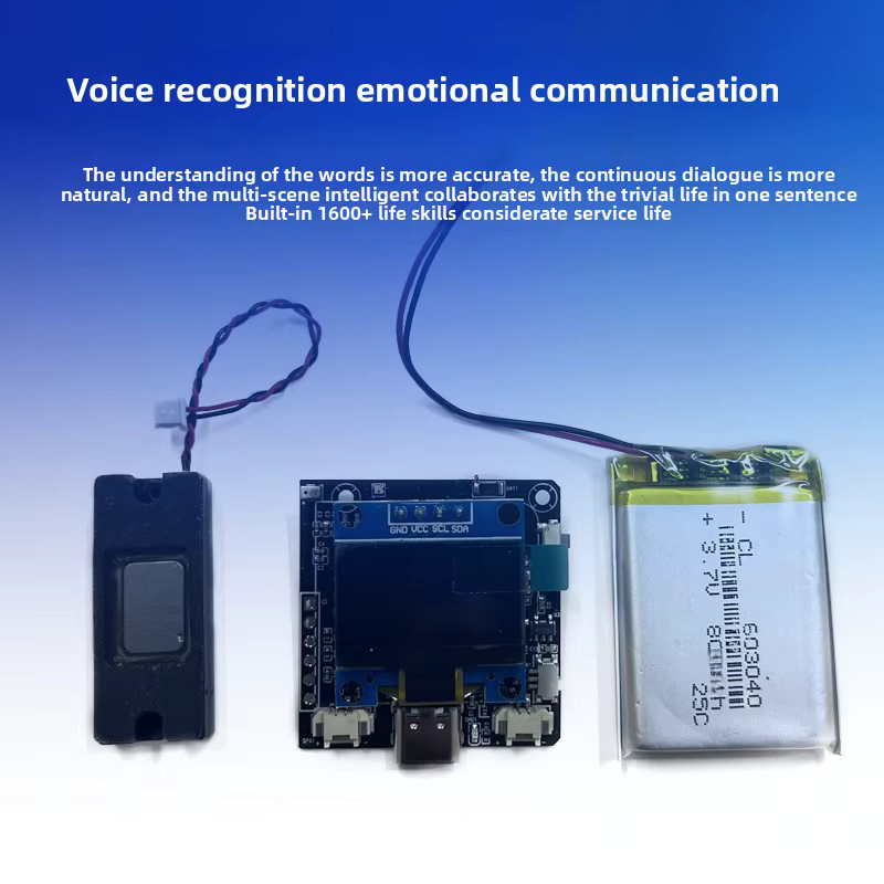 XiaozhiAI Voice ESP32-C3 Entwicklungsboard für Deepseek Bean Bag Qwen Intelligence AI in Schwarz - Bild 2