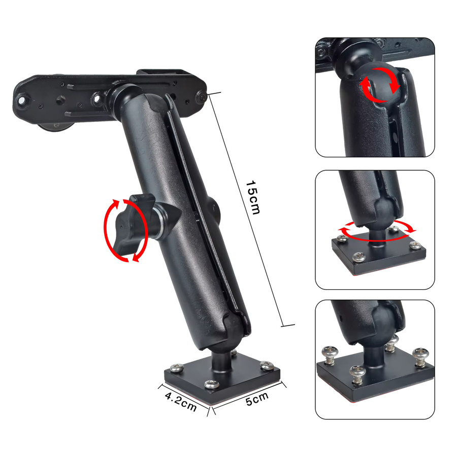 Robuste CB-Mikrofonhalterung für Motorola und BaoFeng Walkie-Talkies in Schwarz - Bild 2