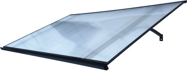 STARKEDACH Aluminiumrahmen Vordach Straight T-160 in RAL 7016 mit Polycarbonatbeschichtung - Bild 1