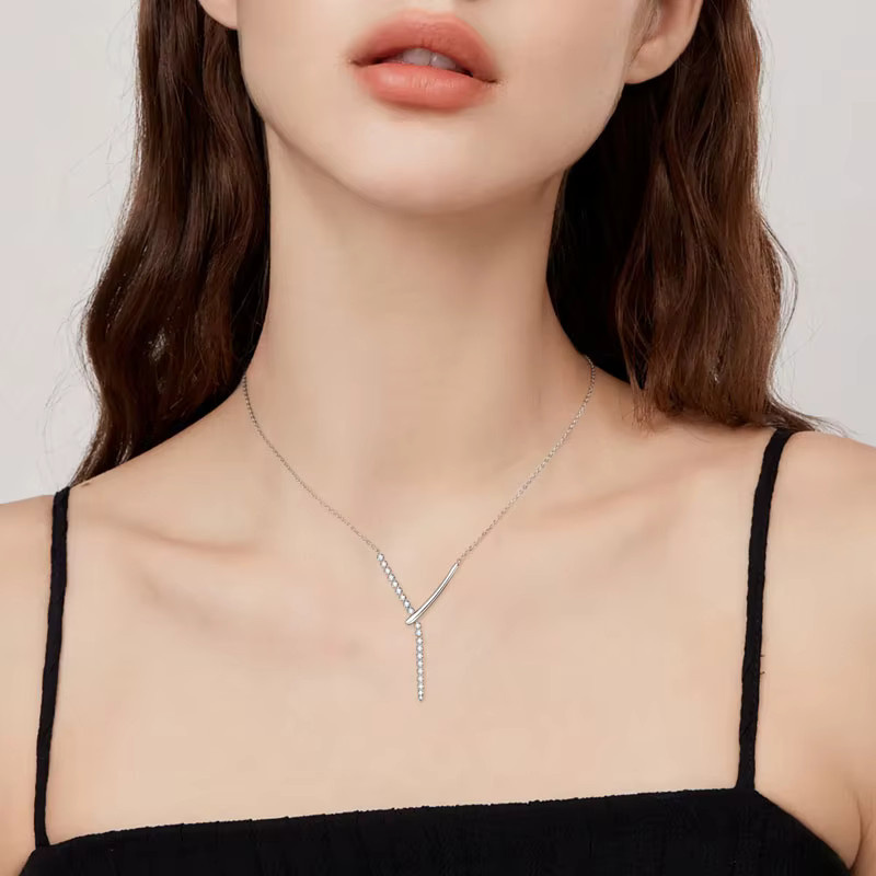 IOGOU Halskette, 925 Silber, Moissanit, Damen - Bild 3