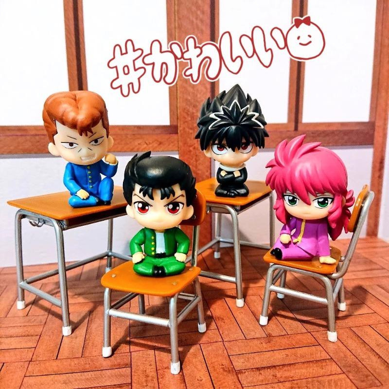 Yiran toy 1 YuYu Hakusho Figur Modell Yuusuke Urameshi Hiei Kurama Koenma Q Version Bunt / Mehrfarbig - Bild 2