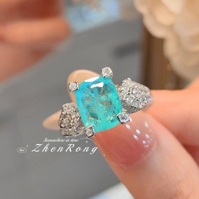 NRIQUEN Ring Damen, Kupfer, Silber, Zirkonia, braun - Bild 1