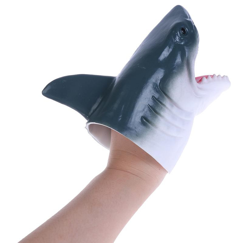 Hai-Arm-Handschuh Handpuppe aus Kunststoff schwarz - Bild 2