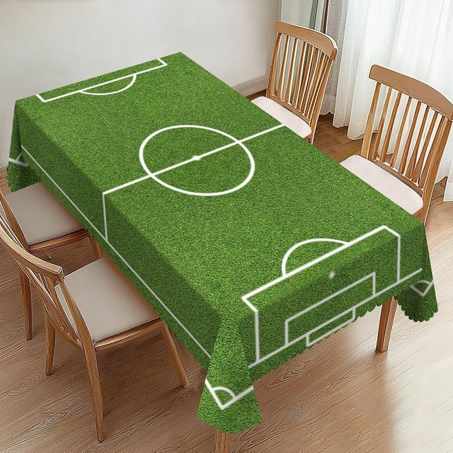 JINGYUE Pet Fußballfeld Tischdecke aus Polyester, Grün, B/T/H: 300 x 140 cm - Bild 1