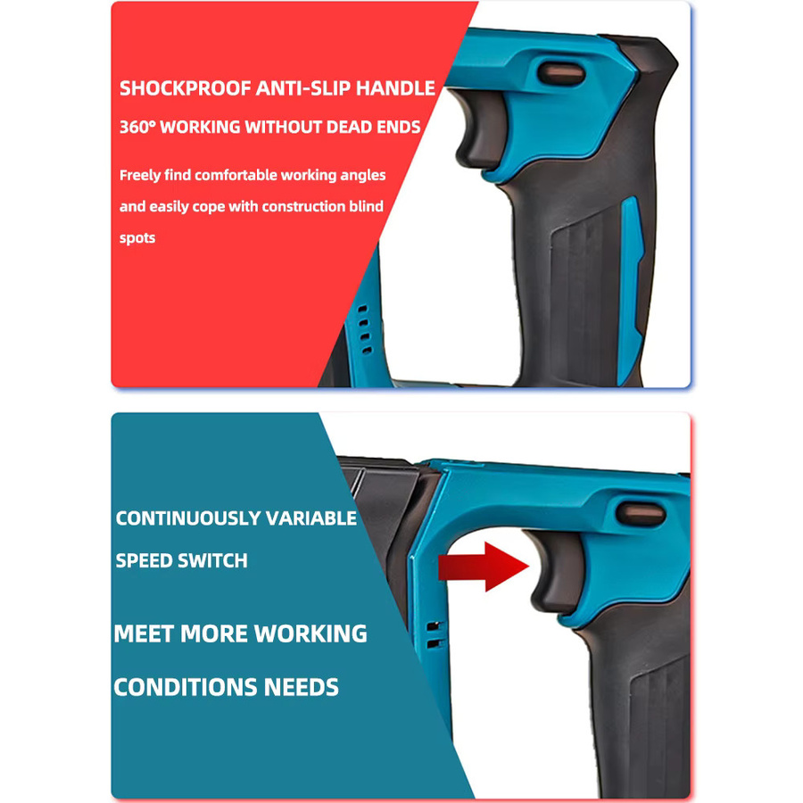 Makita Akku-Bohrhammer mit Doppelfunktion Bohren und Meißeln, blau, 680 U/min, kompatibel mit Makita LXT Akkus - Bild 3