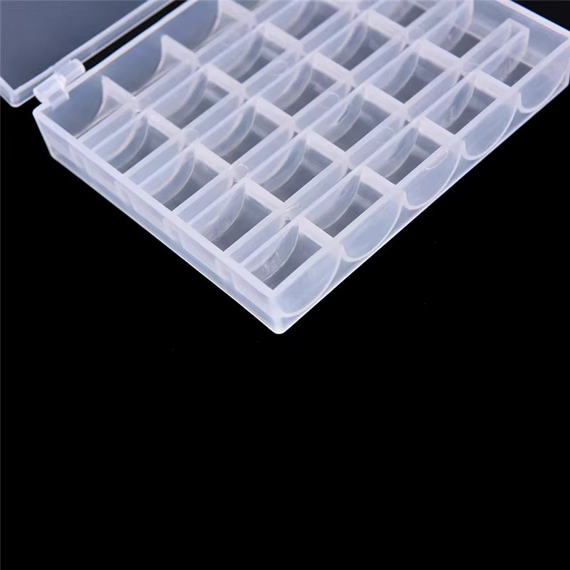 ouhoe Spulenrollen Aufbewahrungsbox aus Kunststoff für 25 Spulen, transparent - Bild 5