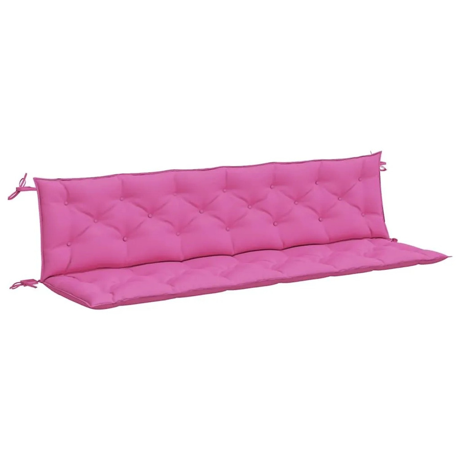 vidaXL Gartenbank-Auflagen 2er-Set Rosa aus Polyester, wasserabweisend und UV-beständig, B/T/H: 200 x 50 x 7 cm - Bild 2
