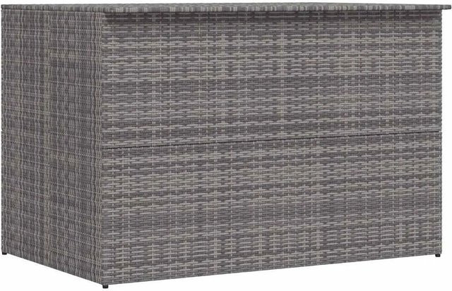 Furnicato Auflagenbox für den Garten in Grau aus Poly Rattan mit pulverbeschichtetem Stahlrahmen B/T/H: 150 x 100 x 100 cm - Bild 1