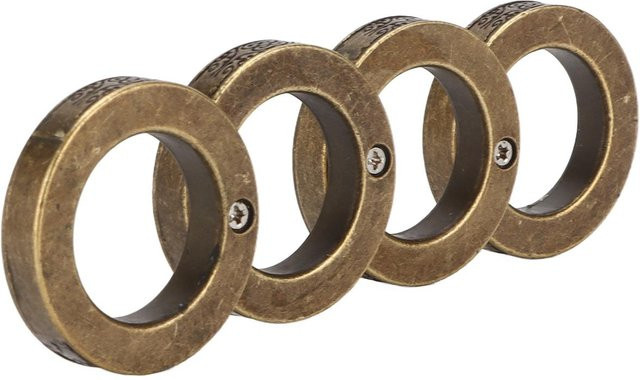 Igeteck Selbstverteidigungsring, Edelstahl, brown, Unisex - Bild 1