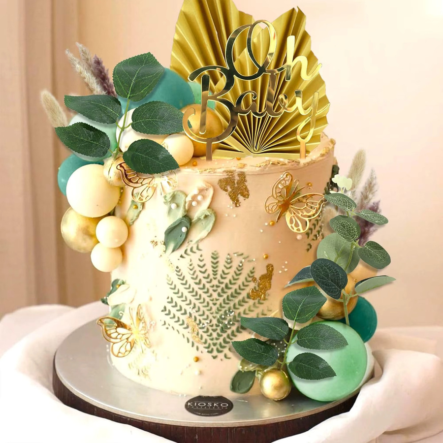 LaVenty Grüner Cupcake-Topper als Kuchendekoration für Gender Reveal Partys - Bild 2