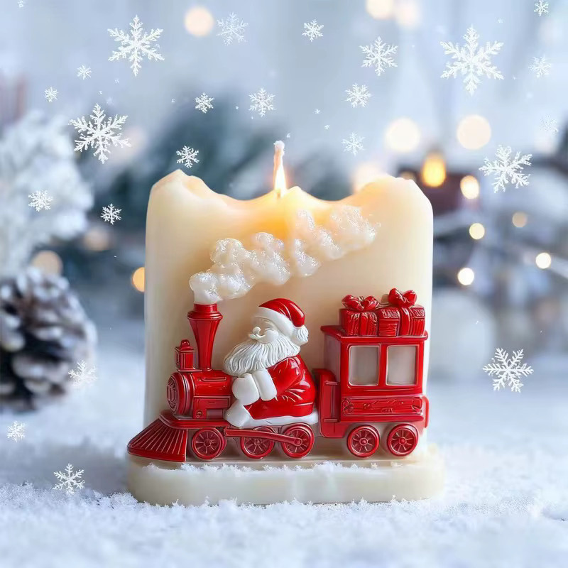 LONTL Silikon Kerzenform Weihnachtsmann für DIY Weihnachtsgeschenke, Seifenform und Gips Handwerk - Bild 2