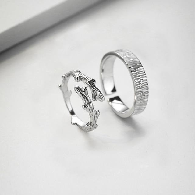 Paar Ringe, Zinklegierung, gray, Unisex - Bild 1