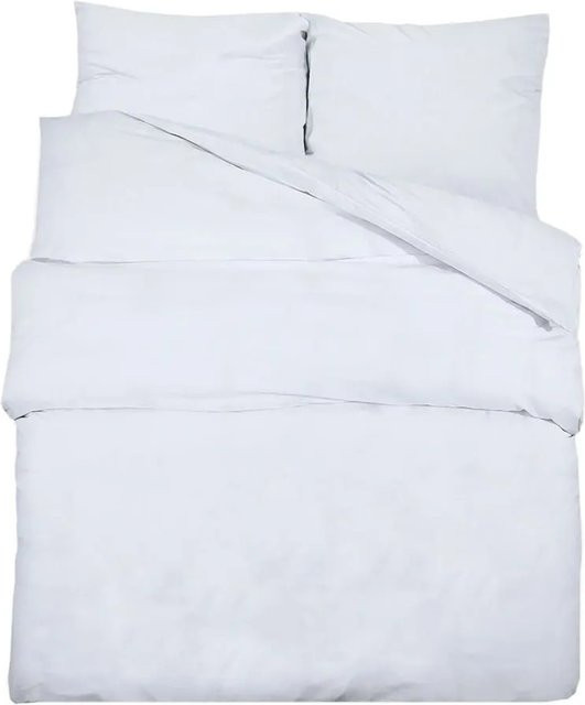 vidaXL Bettwäsche-Set aus Mikrofaser in Weiß mit Bettbezug und Kissenbezug, B/H: 220 x 240 cm - Bild 1