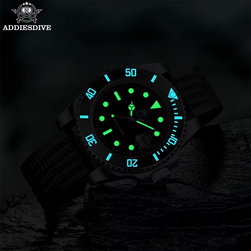 Addies Armbanduhr, Quarz, Edelstahl, 44 mm, Herren, Schwarz, Silber - Bild 2