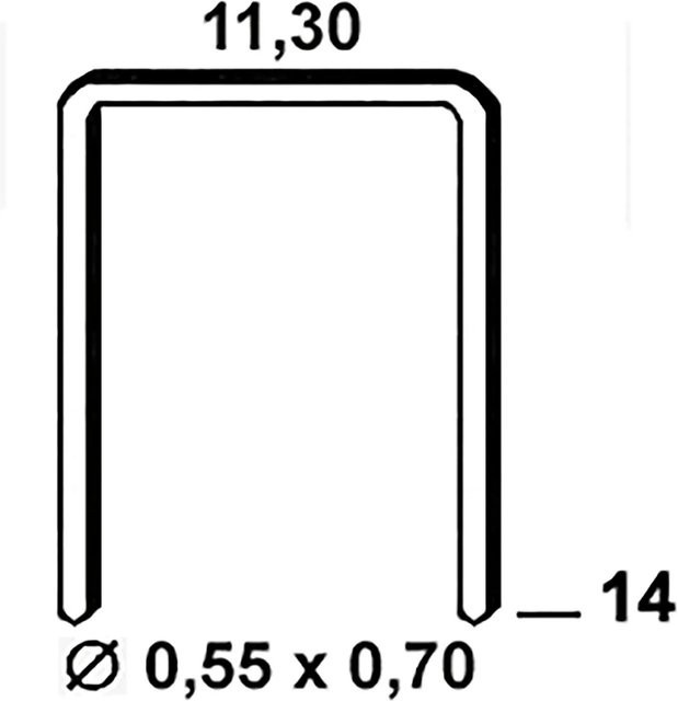 Alsafix Tackerklammern Type 53, 14 mm, verzinkt, silber - Bild 1