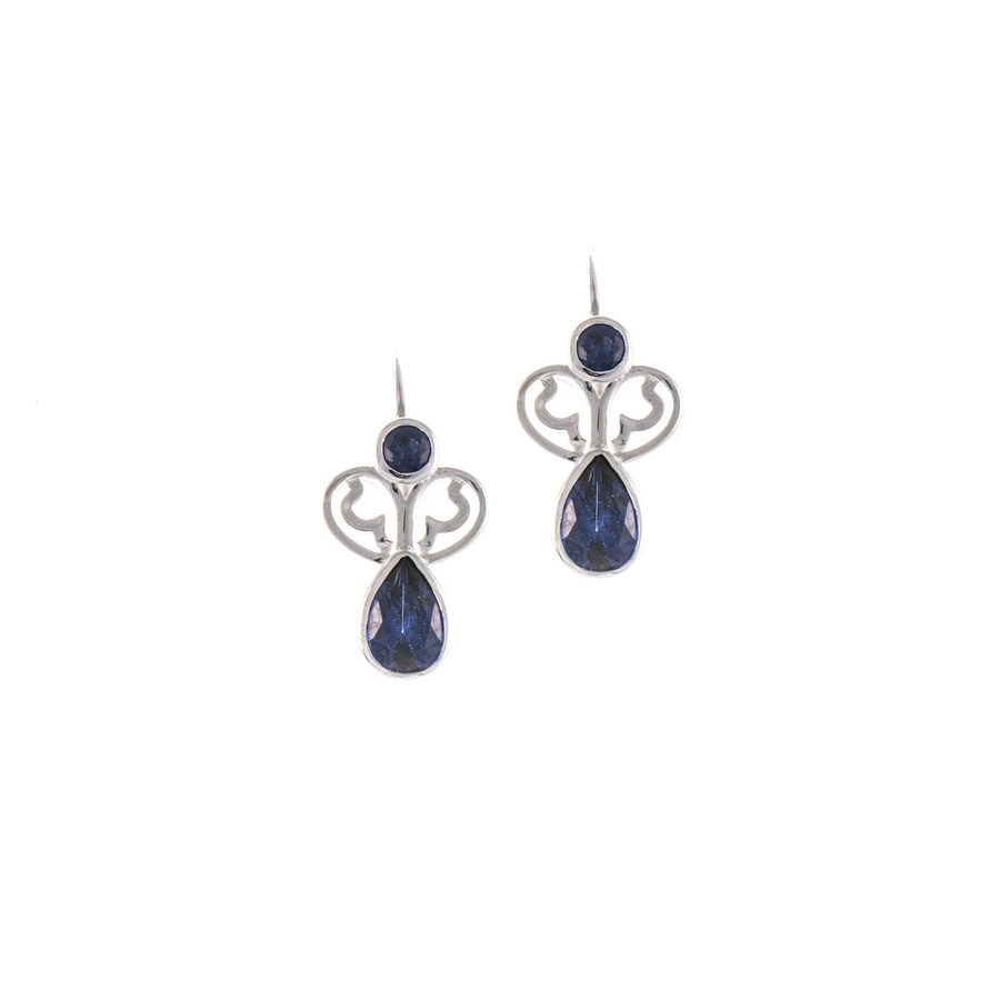 Ohrringe Dirndl Funkeln, 925 Silber, Zirkonia blau, Damen - Bild 1