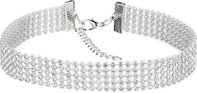 Halskette Choker, Strassstein, weiß, Damen - Bild 1