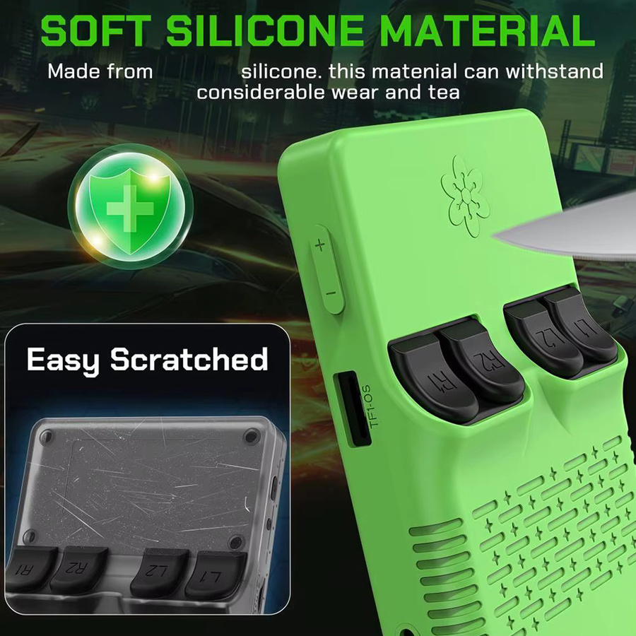 Premium Silikon Schutzhülle für R36S Handheld Spielkonsole in Lila - Bild 3