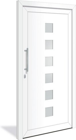 RORO Haustür Neuberg aus Kunststoff in Weiß mit Glaseinsatz, modern, B/H: 110 x 210 cm - Bild 1