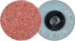 PFERD TOOLS COMBIDISC Korund Schleifblatt CDR A36 FORTE für hohen Abtrag, Durchmesser: 38 mm, Farbe: Rot - Bild 1