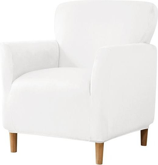 Elastischer Sesselbezug aus Samt von Yiran Furniture in Weiß, schmutzabweisend und waschbar - Bild 1