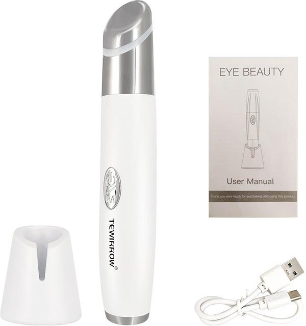 TEWIRROW Augenmassagestab mit Wärme und Vibration, Weiß, Unisex - Bild 1