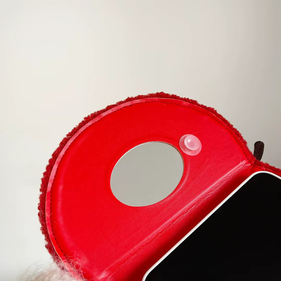Sanrio Hello Kitty Plüsch Handyhülle mit Schleife und Handschlaufe in Rot für iPhone 17 16 15 14 Pro Max - Bild 4