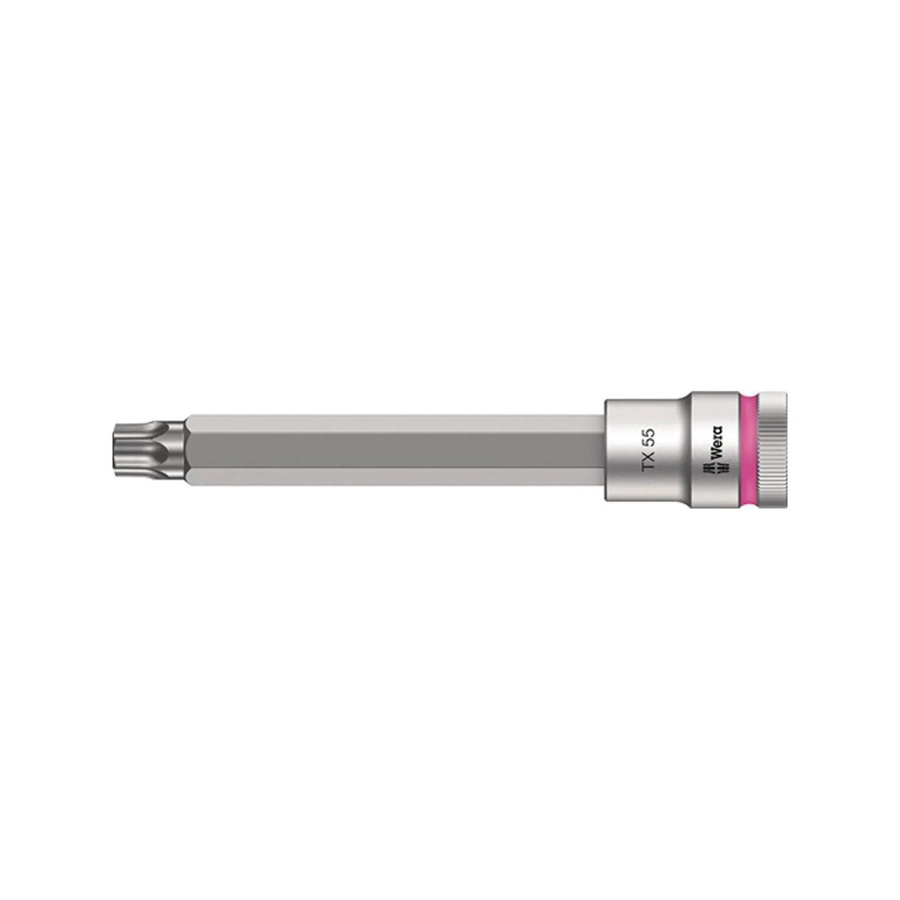 Wera Zyklop Bitnuss 8767 C HF TX 55 Steckschlüsseleinsatz mit 1/2 Zoll Antrieb und Haltefunktion, Farbe: Silber - Bild 2