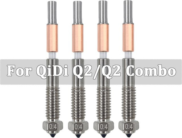 QiDi Bimetall-Düse mit Keramik-Isolierung für QIDI Q2/Q2C und Q2 Combo in Silber - Bild 1