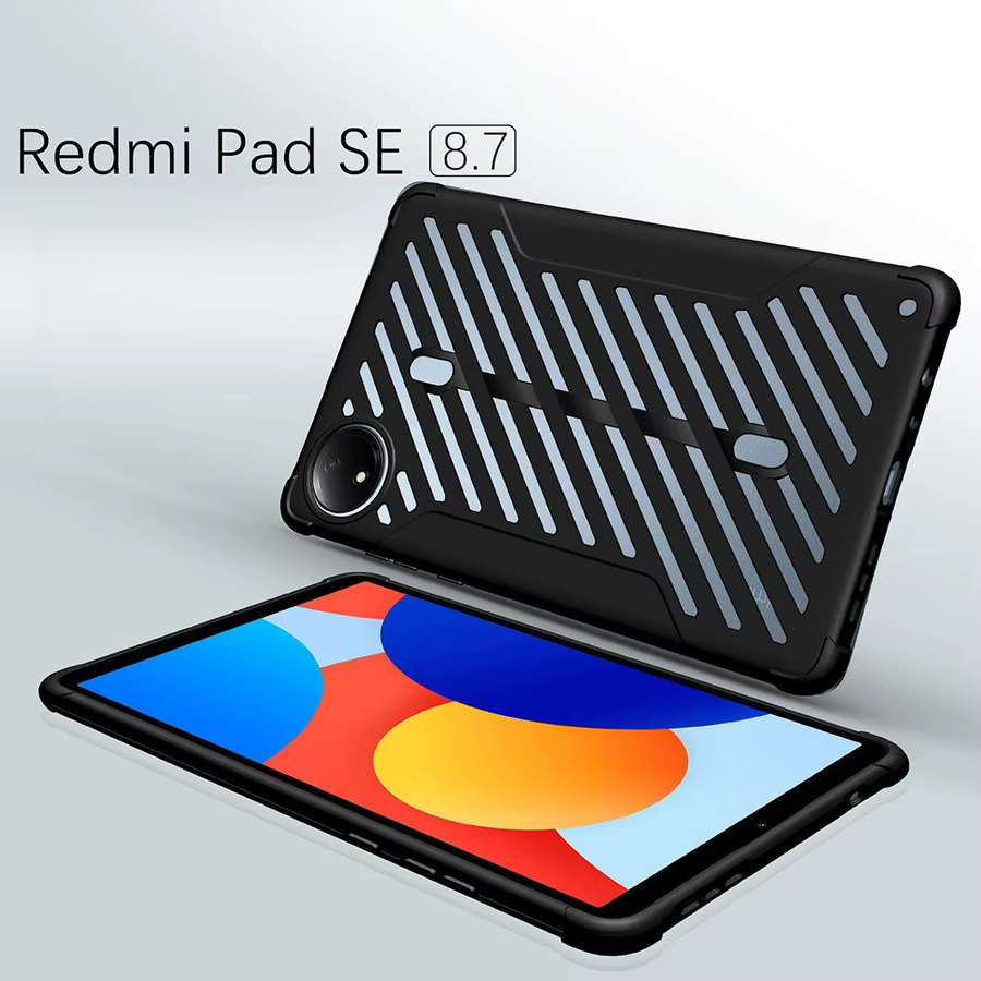 Xiaomi Schutzhülle für Redmi Pad SE 8,7 2024 aus weichem TPU Silikon, Stoßfest, Schwarz - Bild 2