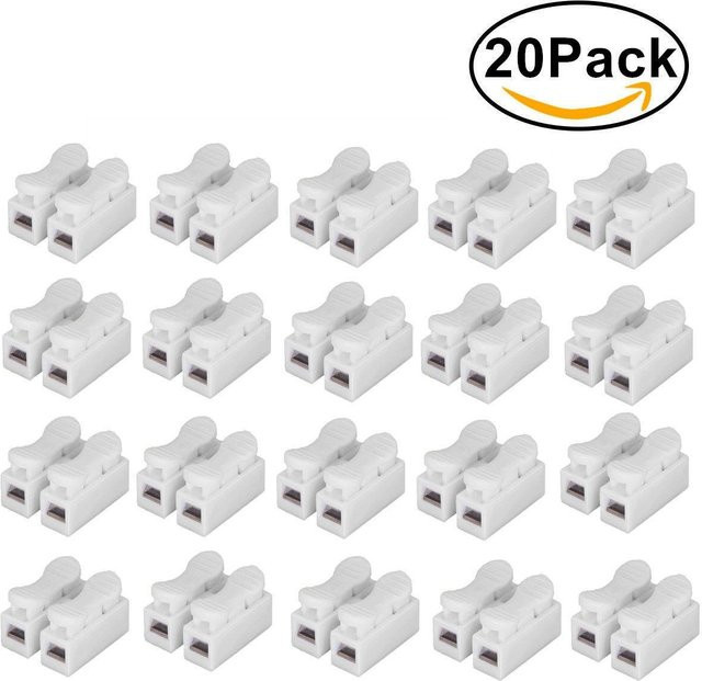 20 Stück CH2 Schnelldrahtverbinder Kabelklemmen für LED-Streifen und Klemmenblöcke von Industy Accessories - Bild 1