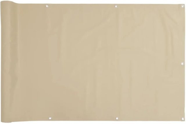 vidaXL Balkon-Sichtschutz aus Oxford-Gewebe mit PU-Beschichtung, Beige, Breite: 90 cm, Länge: 300 cm - Bild 1